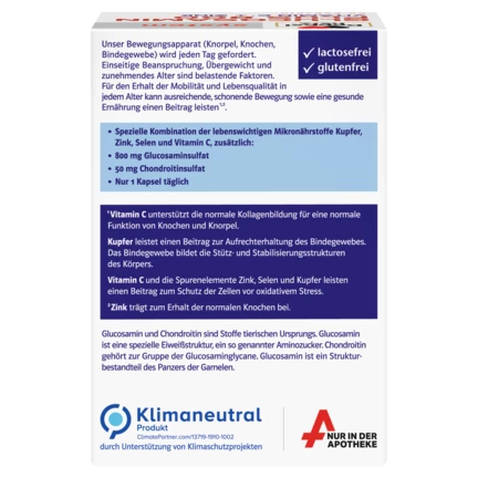 Doppelherz system GLUCOSAMIN PLUS 800 Rückansicht