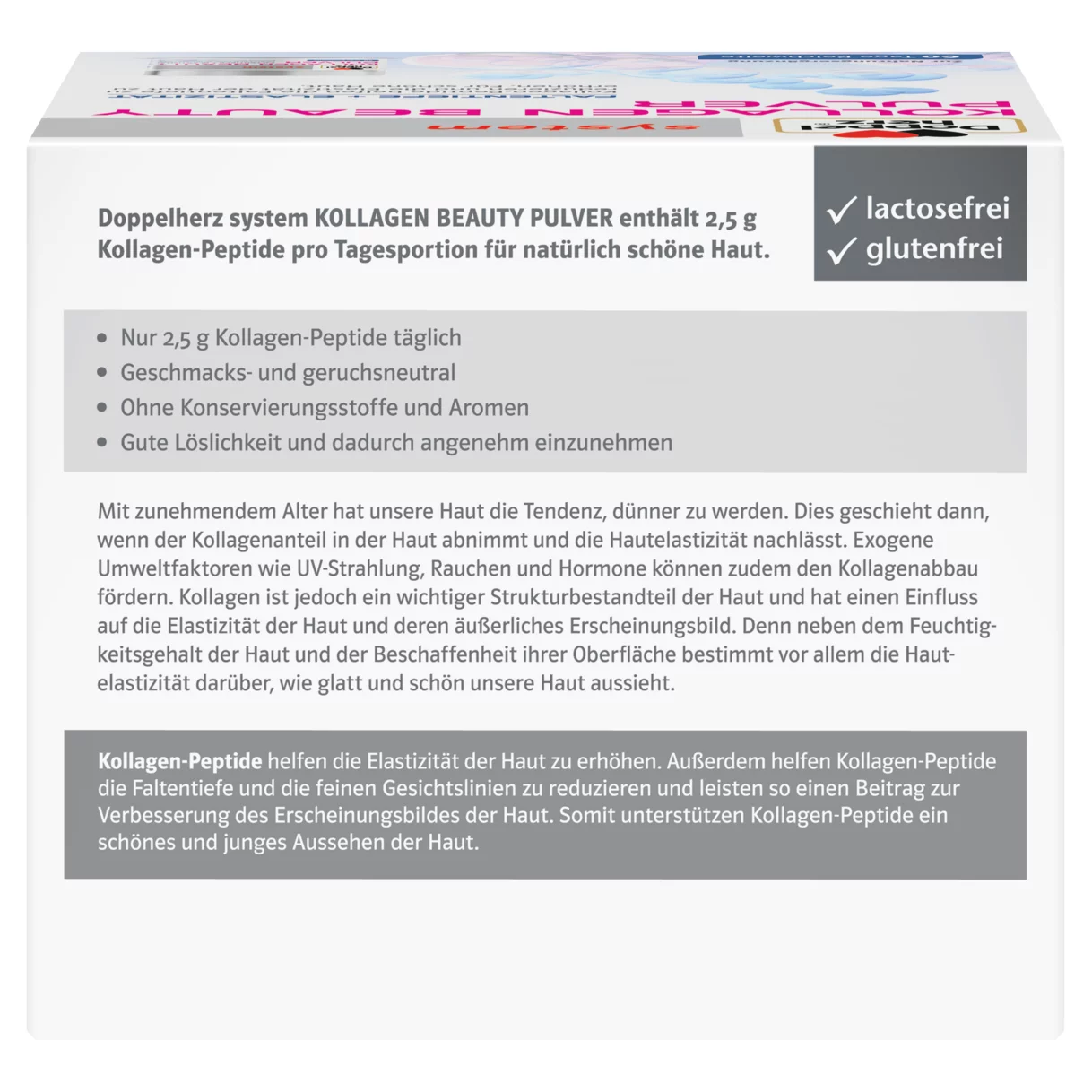 Doppelherz system KOLLAGEN BEAUTY PULVER Rückansicht