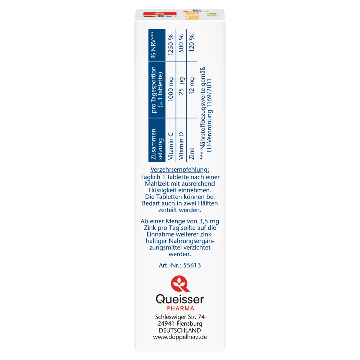 Doppelherz aktiv Vitamin C 1000 Seitenansicht links