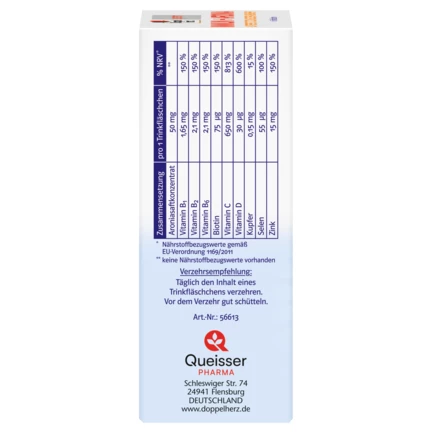 Abbildung der Produktverpackung Doppelherz system IMMUN + ARONIA Seitenansicht links