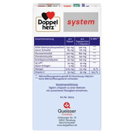 Doppelherz system MSM Glucosamin Seitenansicht links