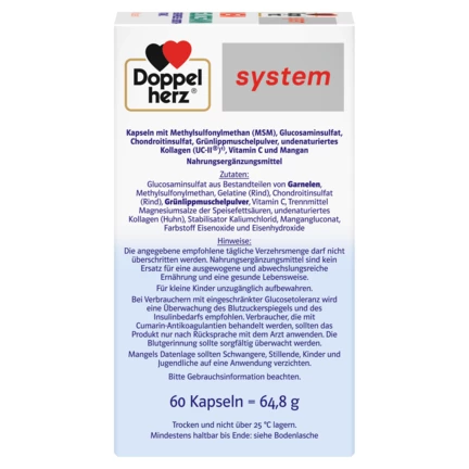 Doppelherz system MSM Glucosamin Seitenansicht rechts