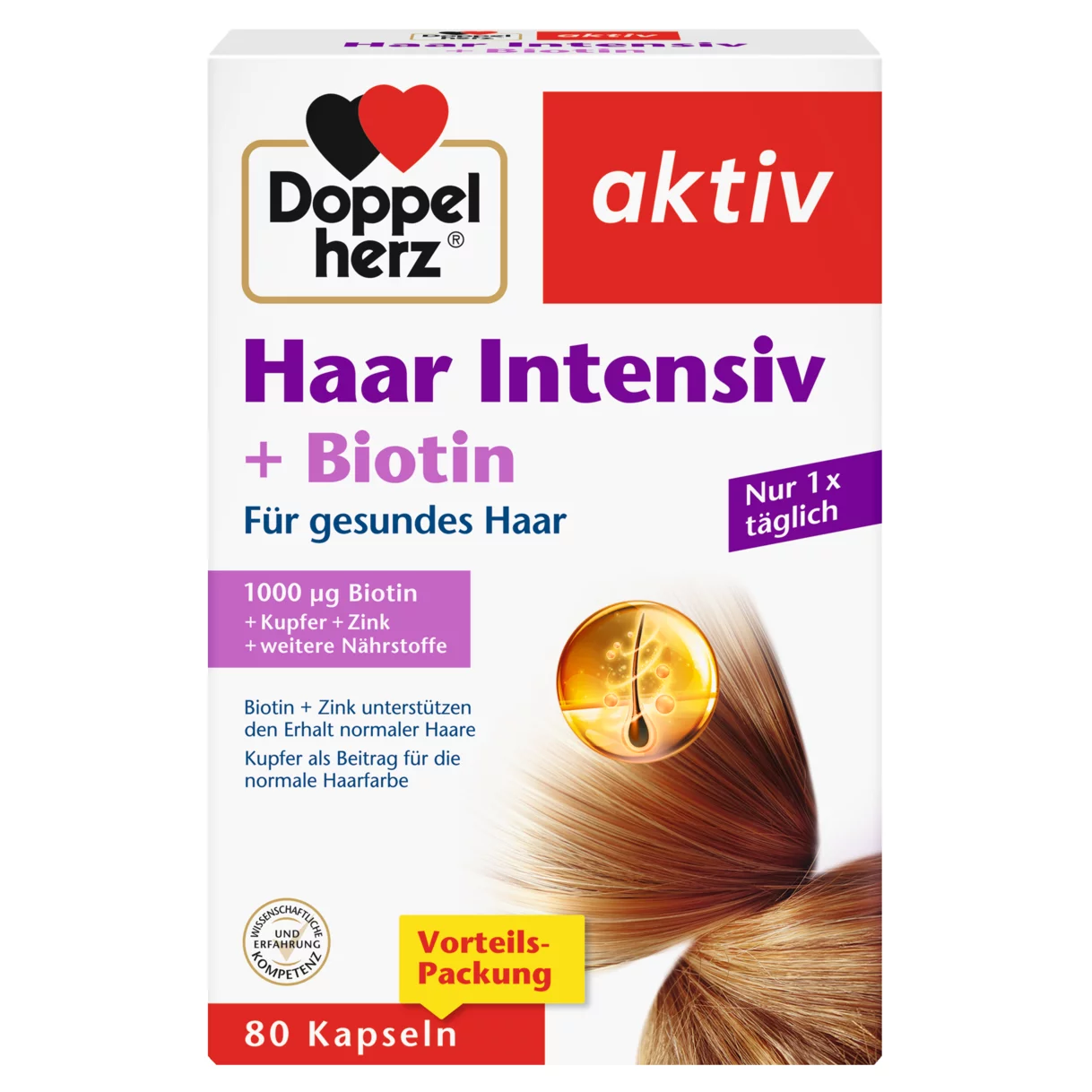 Doppelherz aktiv Haar Intensiv Frontansicht