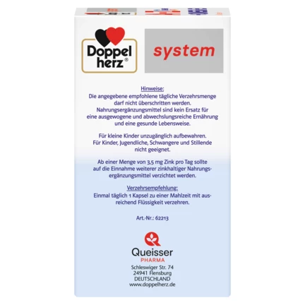 Doppelherz system A-Z + OMEGA-3 Seitenansicht links