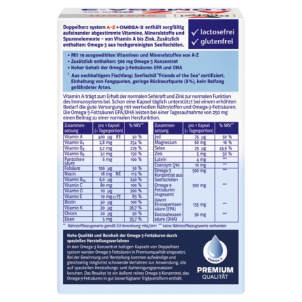 Doppelherz system A-Z + OMEGA-3 Rückansicht