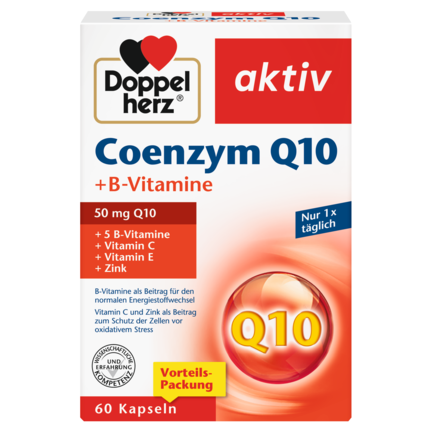 Abbildung der Produktverpackung Doppelherz aktiv Coenzym Q10 Frontansicht