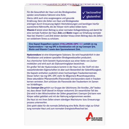Doppelherz system HYALURON + OPC 150 Rückansicht