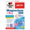 Abbildung der Produktverpackung Doppelherz aktiv Magnesium 500 + B12 Frontansicht