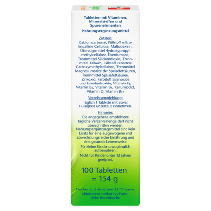 Vegetarier Vitamine + Mineralstoffe