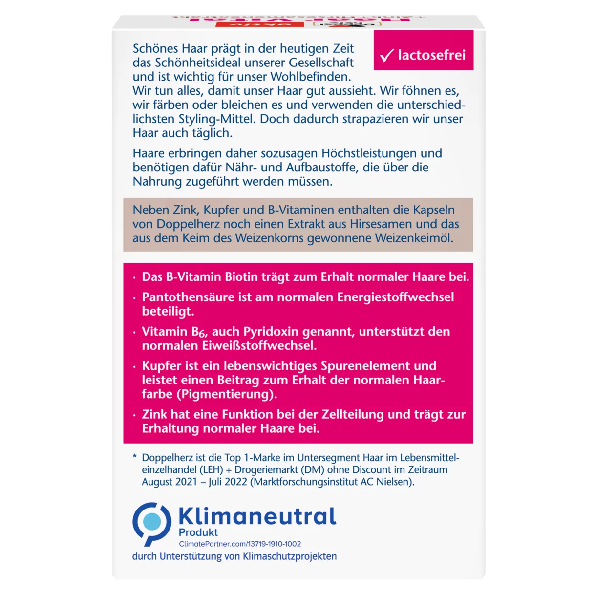 Doppelherz aktiv Haar Vital Rückansicht