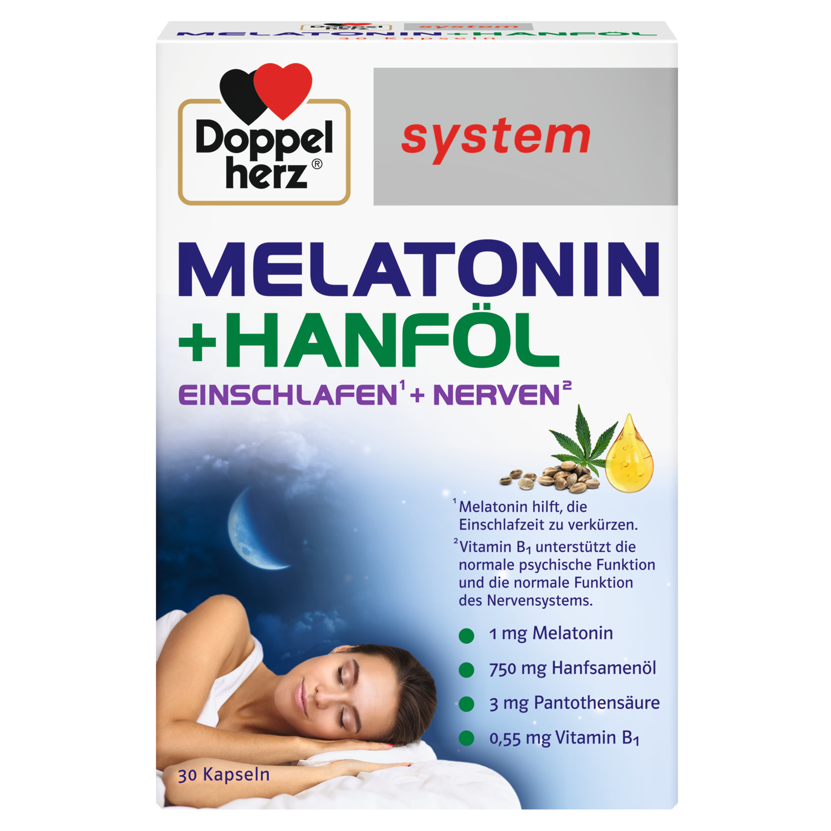 Doppelherz System Melatonin Hanfsamen L Doppelherz