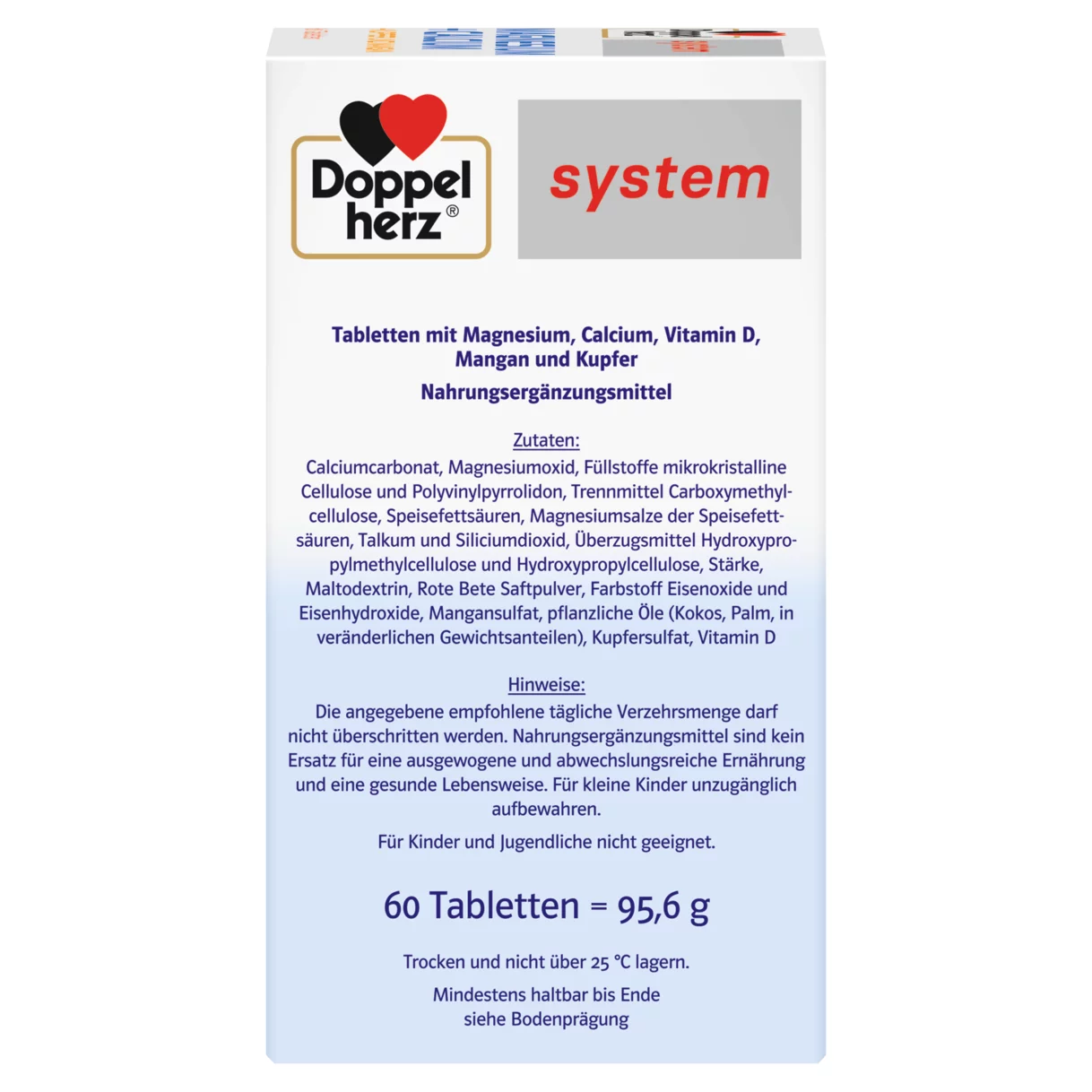 Doppelherz system MAGNESIUM + CALCIUM DEPOT Seitenansicht rechts