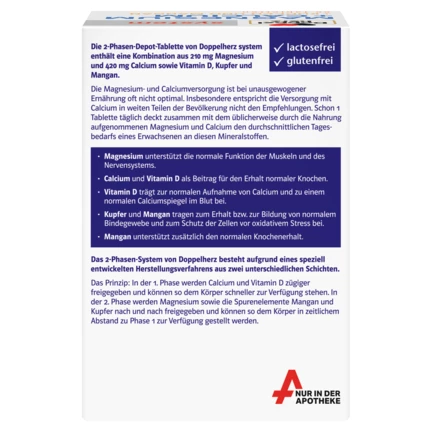 Doppelherz system MAGNESIUM + CALCIUM DEPOT Rückansicht