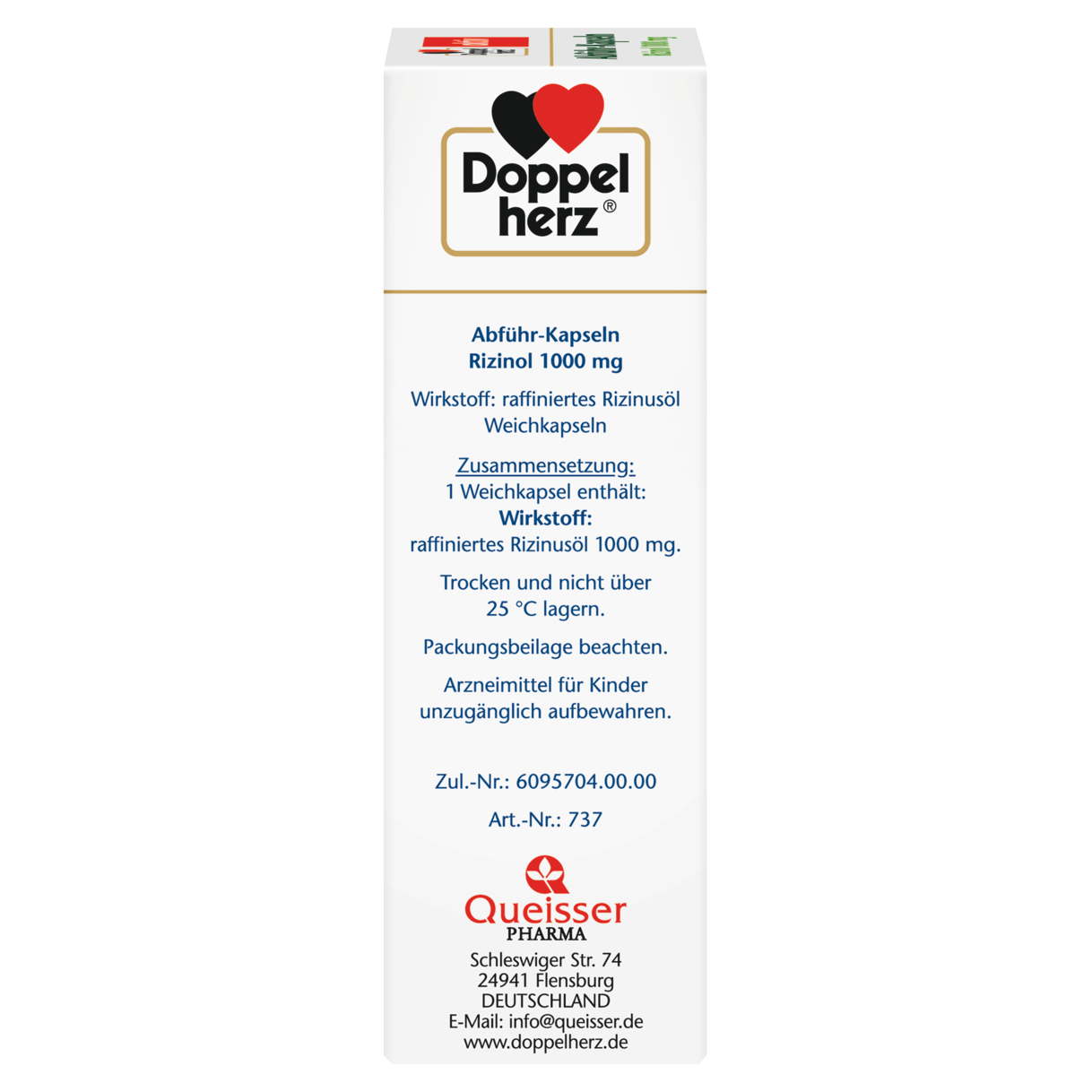 Abführ-Kapseln Rizinol 1000 mg