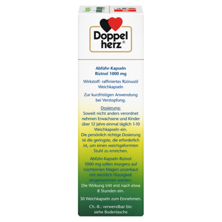 Abführ-Kapseln Rizinol 1000 mg