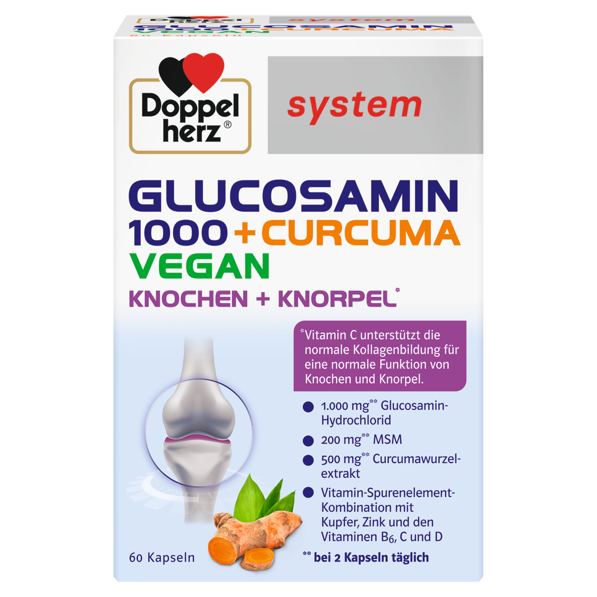 GLUCOSAMIN 1000 + CURCUMA VEGAN