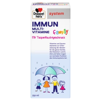 Abbildung der Produktverpackung Doppelherz system IMMUN family Frontansicht