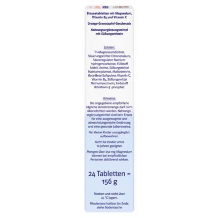 Doppelherz system MAGNESIUM 400 CITRAT BRAUSETABLETTEN Seitenansicht rechts