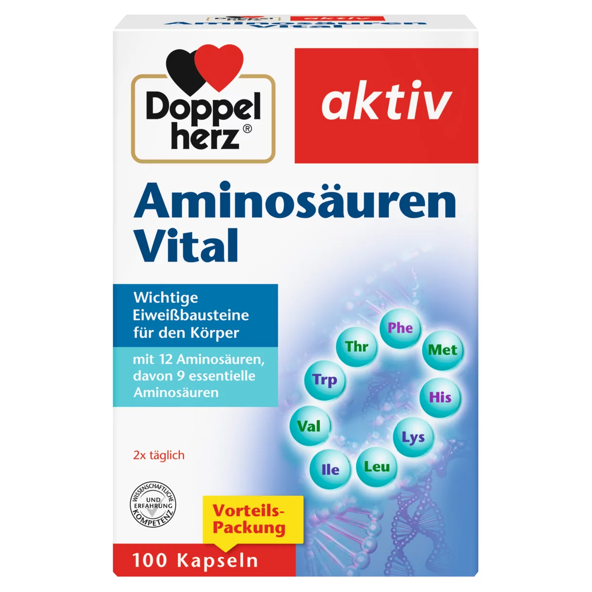 Doppelherz aktiv Aminosäuren Vital Frontansicht