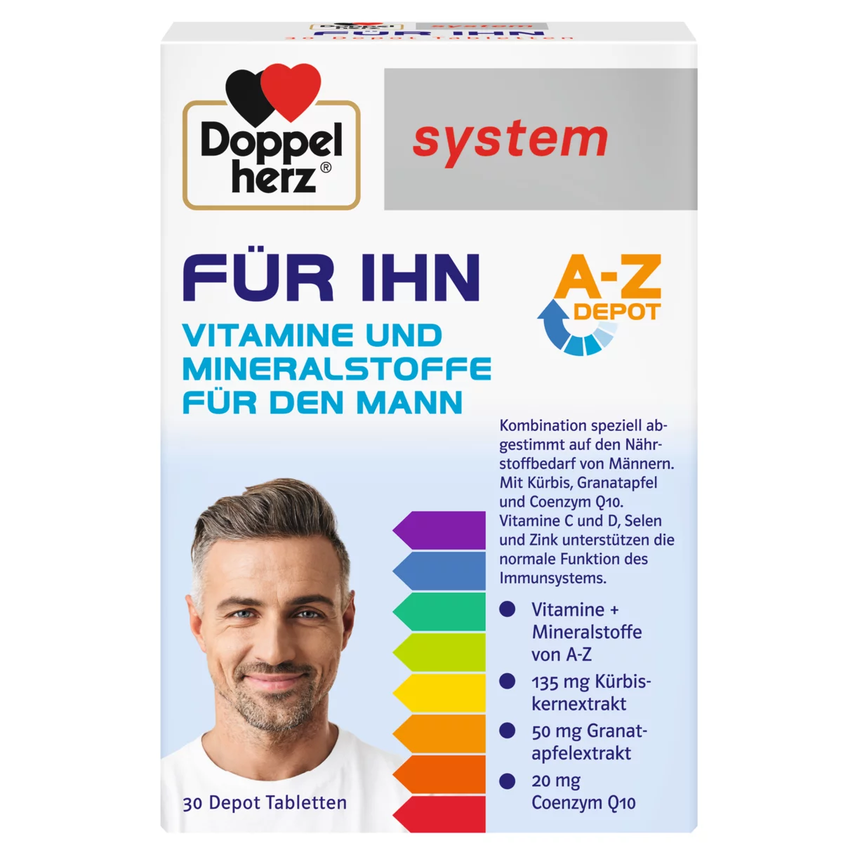 Doppelherz system FÜR IHN Frontansicht