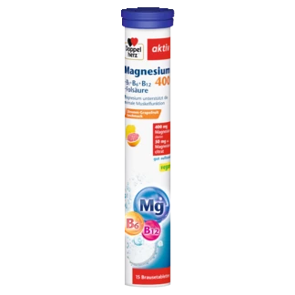 Doppelherz aktiv Magnesium 400 Brausetabletten Frontansicht