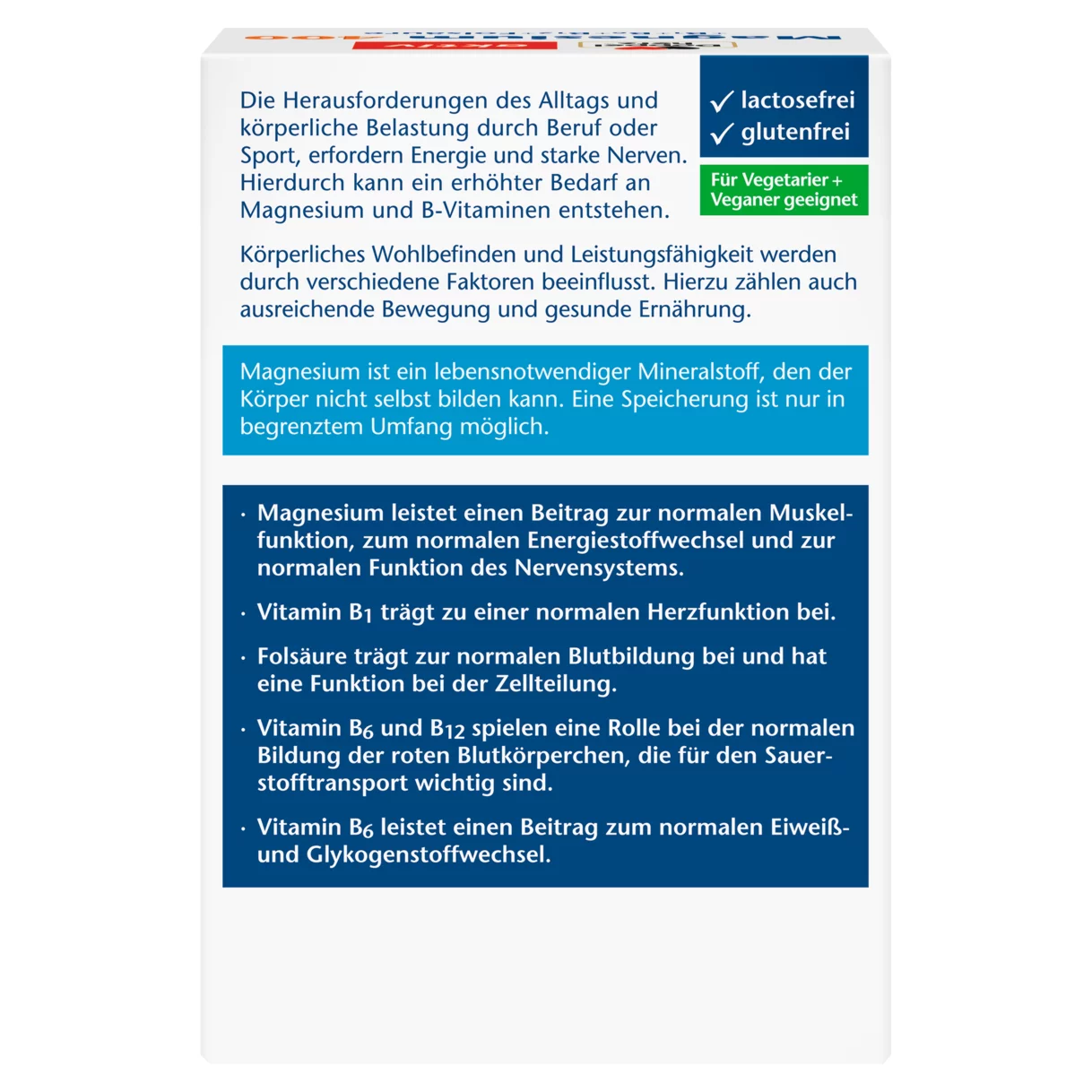 Doppelherz aktiv Magnesium 400 Brausetabletten Rückansicht