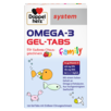 Abbildung der Produktverpackung Doppelherz system OMEGA-3 family Erdbeer Frontansicht