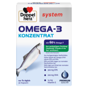 Abbildung der Produktverpackung Doppelherz system OMEGA-3 KONZENTRAT Frontansicht