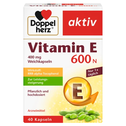 Doppelherz aktiv Vitamin E 600 N Frontansicht