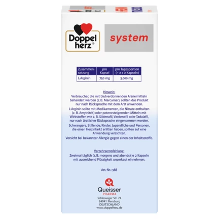 Doppelherz system L-ARGININ VITAL 3.000 Seitenansicht links