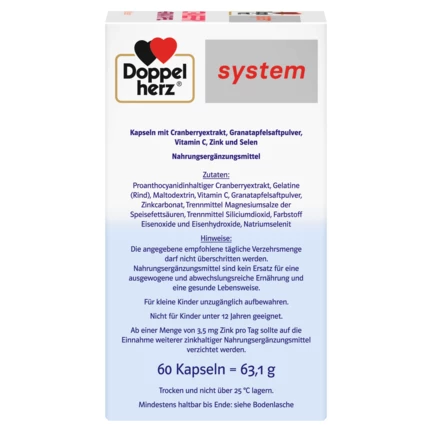 Doppelherz system CRANBERRY + GRANATAPFEL Seitenansicht rechts