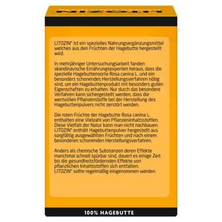 Hagebuttenpulver Rückansicht