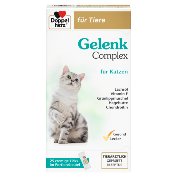 Abbildung der Produktverpackung Doppelherz für Tiere Gelenk Complex für Katzen Frontansicht