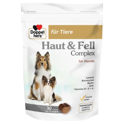 Doppelherz für Tiere Haut & Fell Complex für Hunde Frontansicht