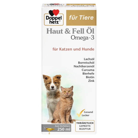 Haut & Fell Öl Omega-3 für Katzen und Hunde