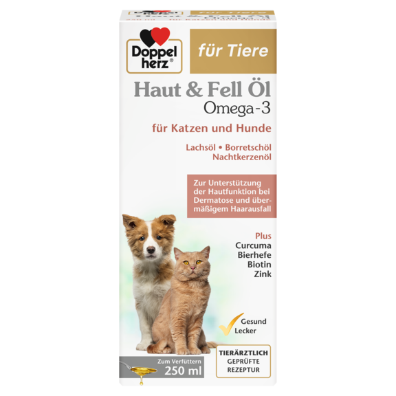 Haut & Fell Öl Omega-3 für Katzen und Hunde