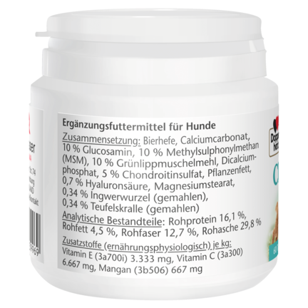 Abbildung der Produktverpackung Doppelherz für Tiere Chondro Plus für Hunde Seitenansicht links